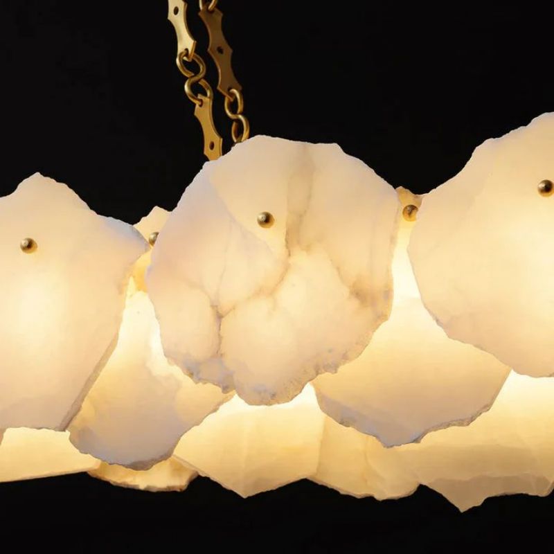 Usmisa Alabaster Chain Linear Chandelier-Chandelier-Manorlights