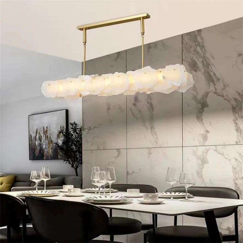 Sbulas Alabaster Linear Chandelier-Chandelier-Manorlights