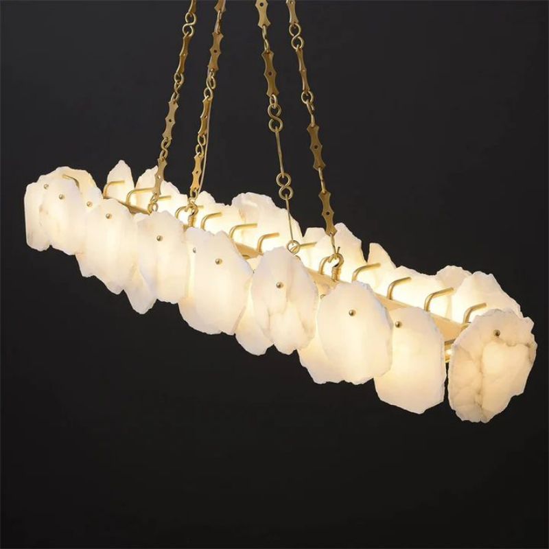 Usmisa Alabaster Chain Linear Chandelier-Chandelier-Manorlights