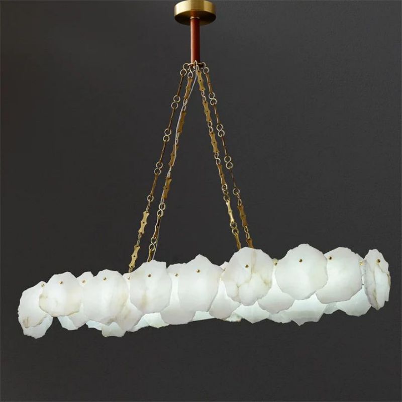Usmisa Alabaster Chain Linear Chandelier-Chandelier-Manorlights