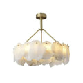 Nauns Alabaster Round Chandelier-Chandelier-Manorlights