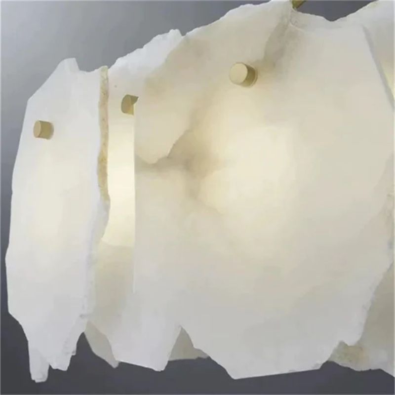 Nauns Alabaster Round Chandelier-Chandelier-Manorlights