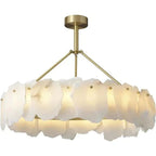 Nauns Alabaster Round Chandelier-Chandelier-Manorlights
