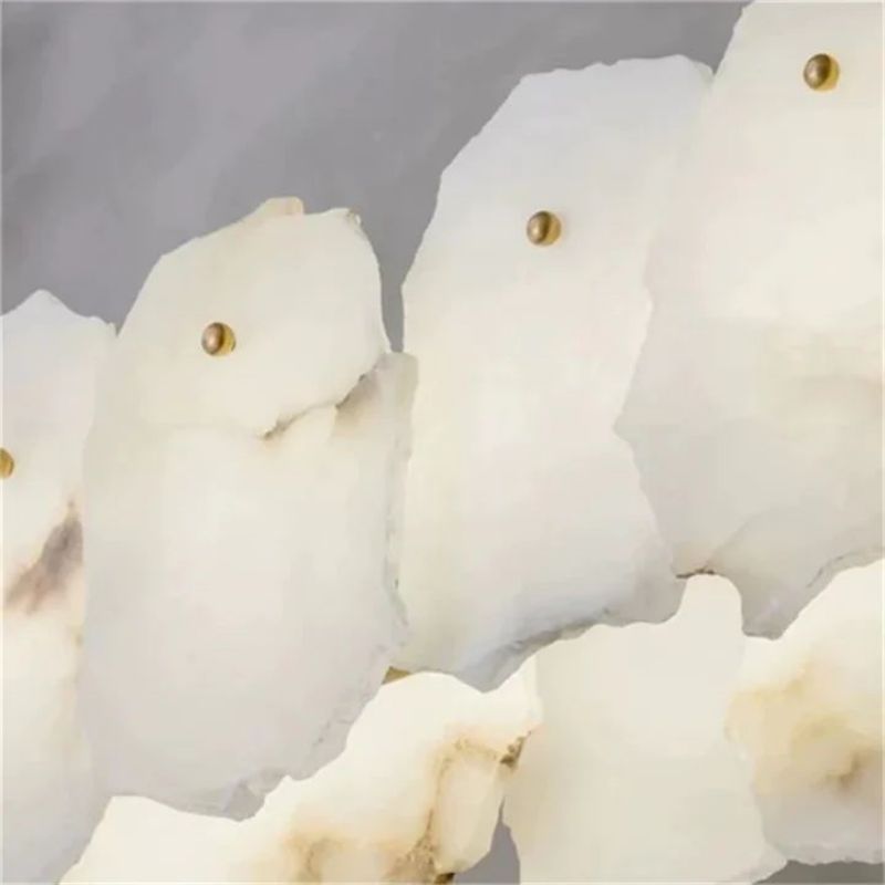 Nauns Alabaster Round Chandelier-Chandelier-Manorlights