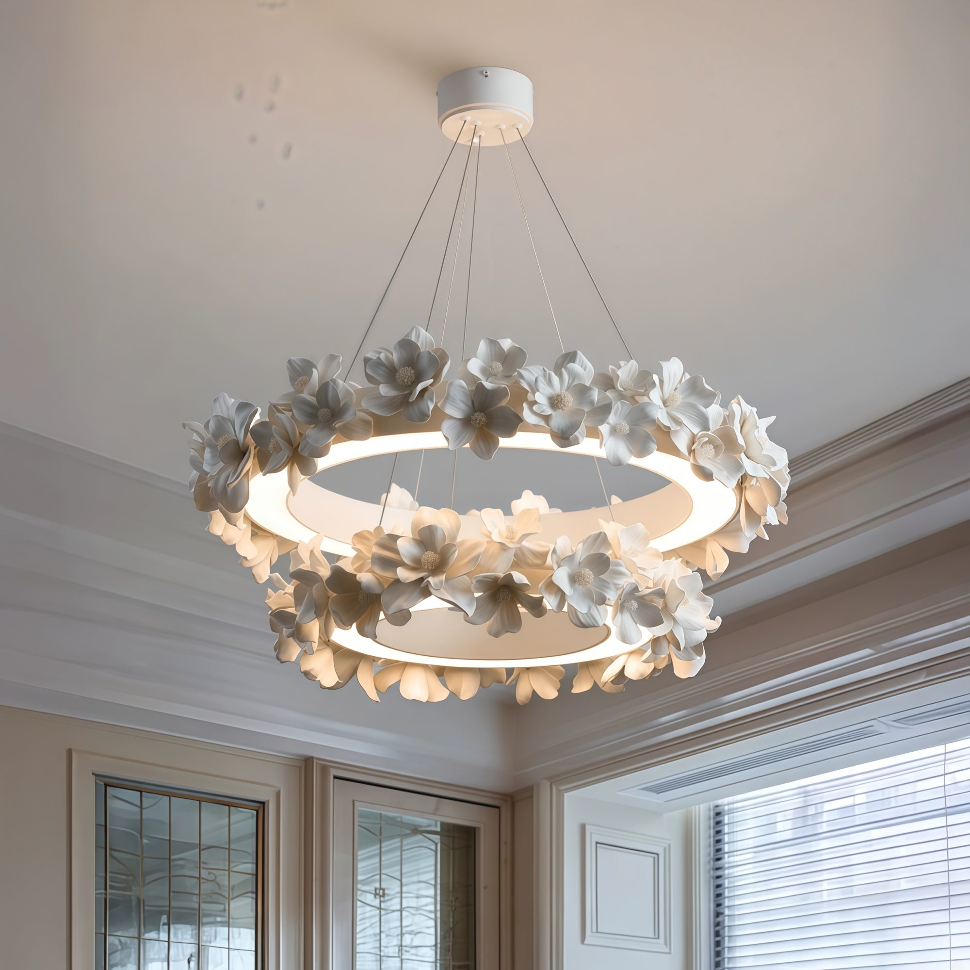 Luxury Blooming Flower Ring Chandelier