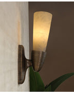 Opal Alabaster Twist Wall Sconce by Manor Lights