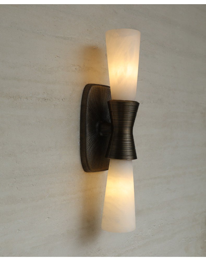 Opal Alabaster Twist Wall Sconce by Manor Lights