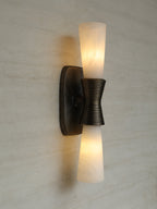 Opal Alabaster Twist Wall Sconce by Manor Lights