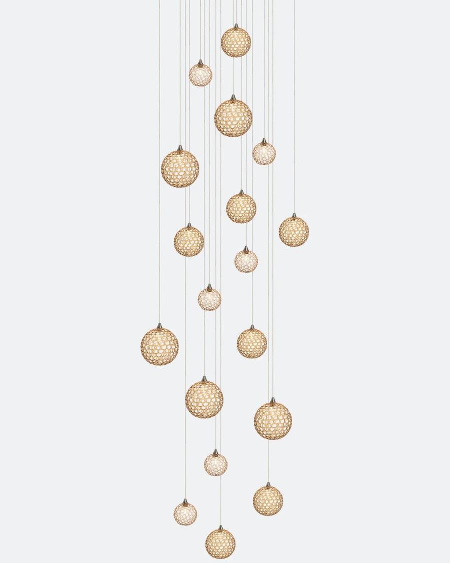 Planet Square Chandelier-Chandelier-Manorlights