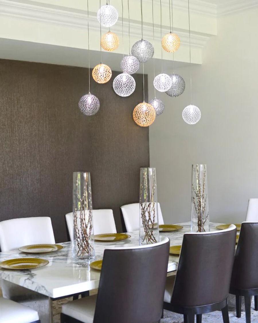 Planet Square Chandelier-Chandelier-Manorlights