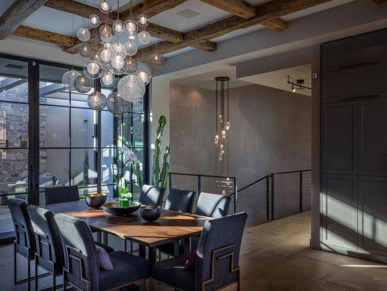 Planet Square Chandelier-Chandelier-Manorlights