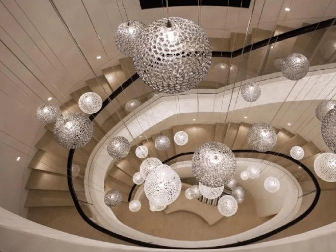 Planet Square Chandelier-Chandelier-Manorlights