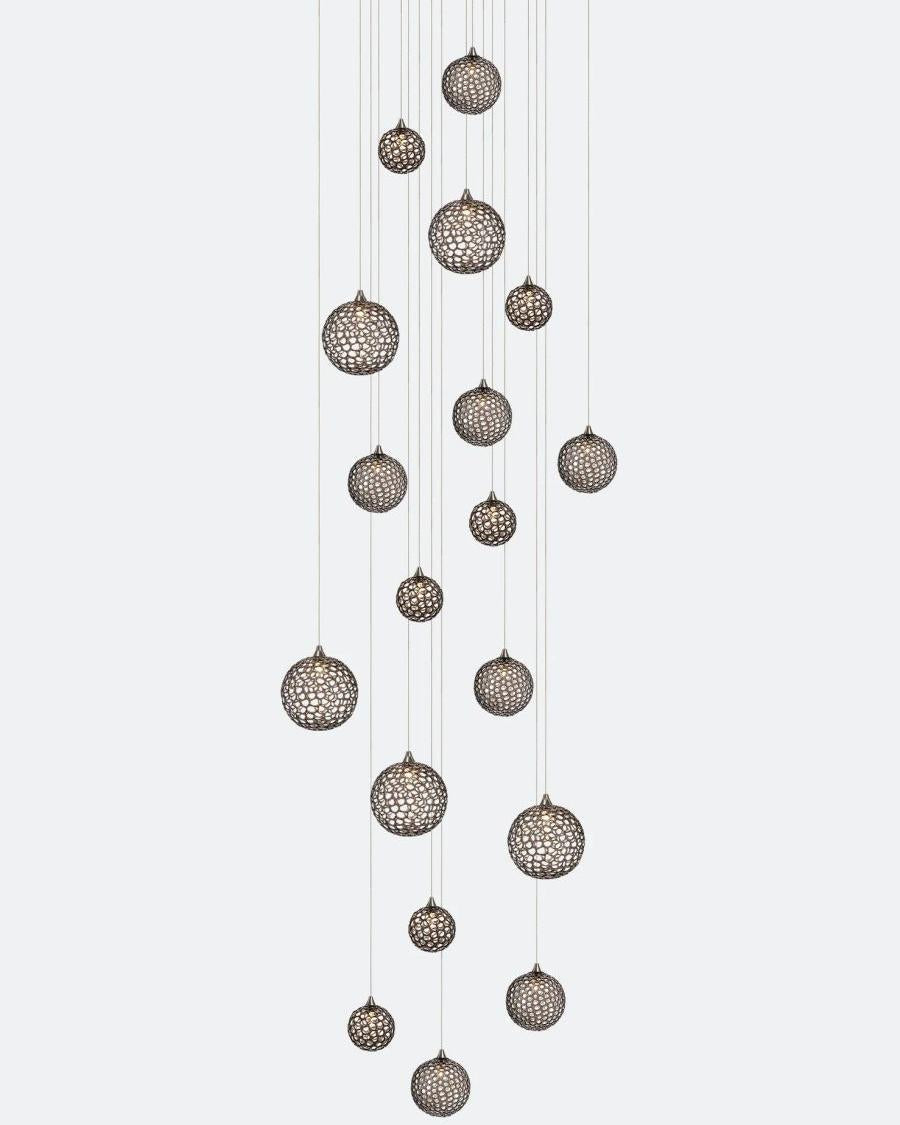 Planet Square Chandelier-Chandelier-Manorlights