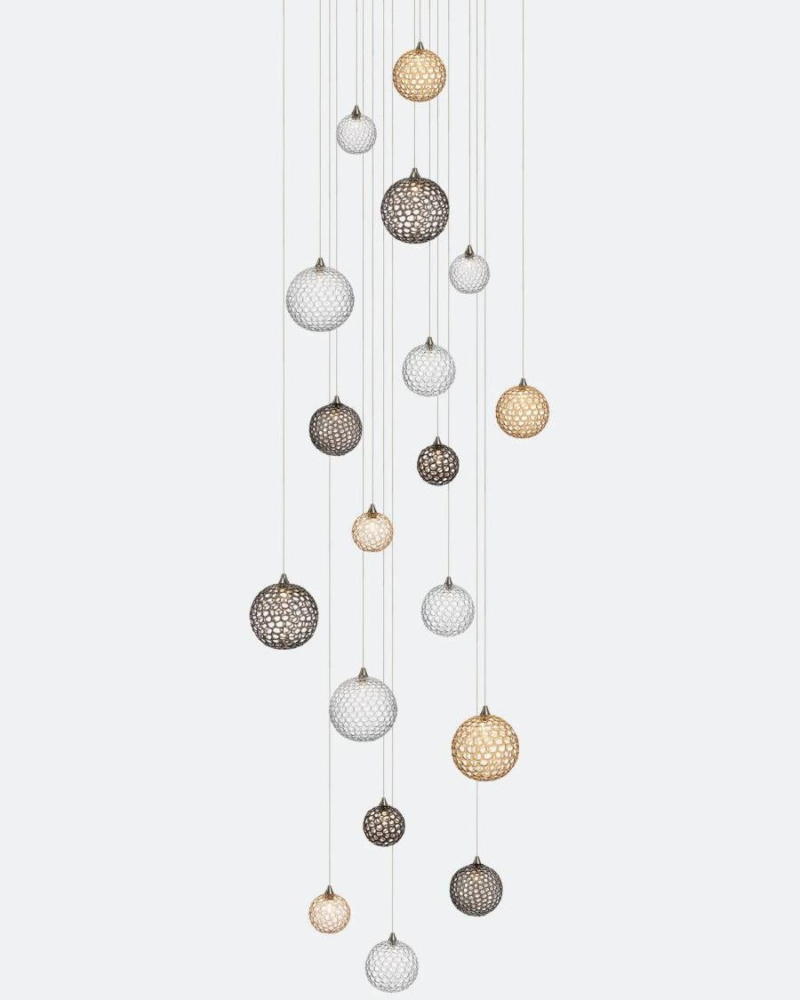 Planet Square Chandelier-Chandelier-Manorlights
