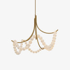 Natural Stone Illuminated Disc Chandelier-Chandelier-Manorlights