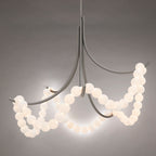 Natural Stone Illuminated Disc Chandelier-Chandelier-Manorlights