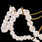 Natural Stone Illuminated Disc Chandelier-Chandelier-Manorlights