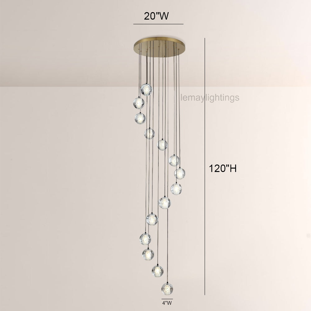 Pearl Ball Ceiling Chandelier 14 20 Light-Chandelier-Manorlights