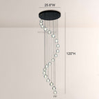 Pearl Ball Ceiling Chandelier 14 20 Light-Chandelier-Manorlights