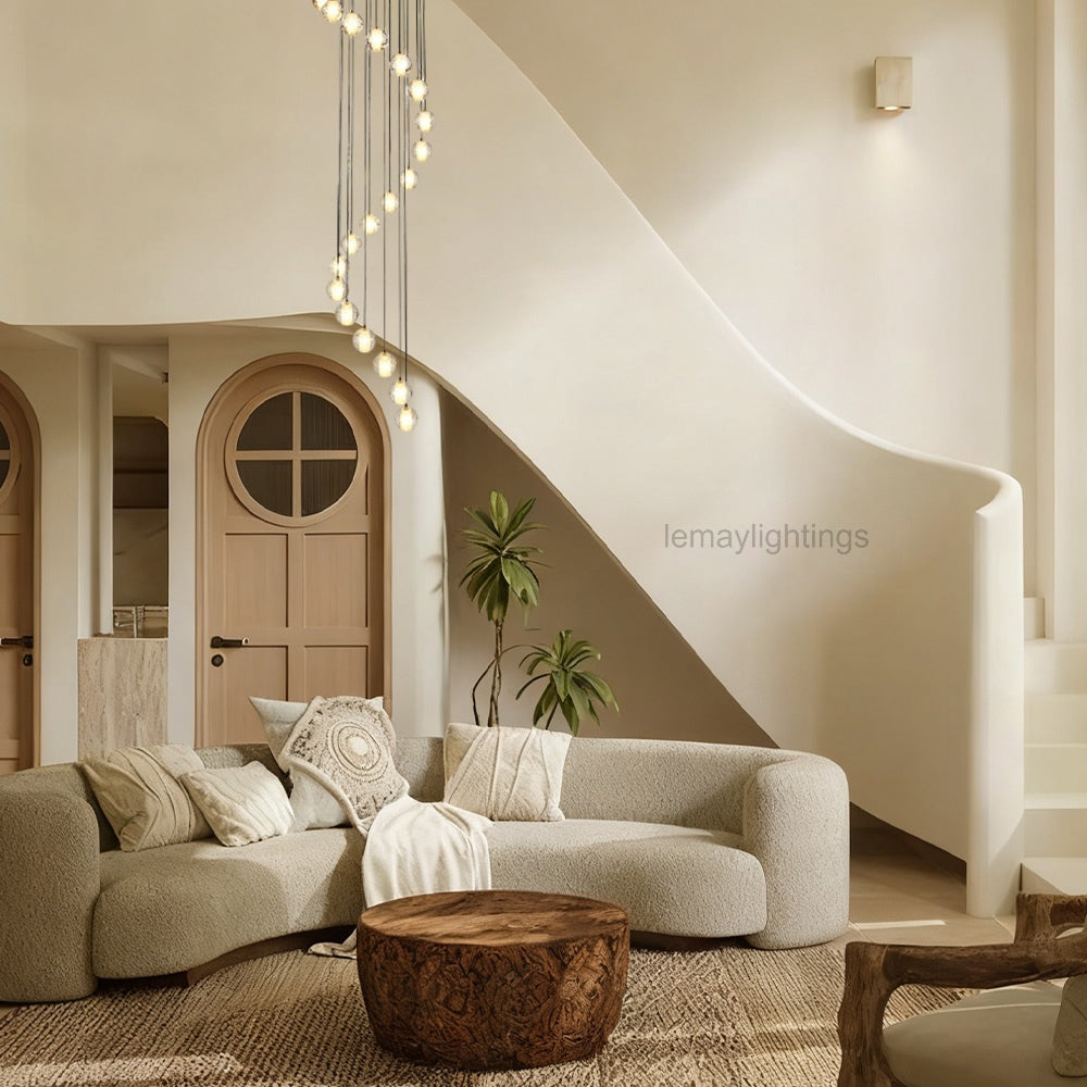 Pearl Ball Ceiling Chandelier 14 20 Light-Chandelier-Manorlights