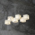 Alabaster Cubic Rectangular Chandelier-chandeliers for dining room,chandeliers for stairways,chandeliers for foyer,chandeliers for bedrooms,chandeliers for kitchen,chandeliers for living room-Manorlights