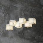 Alabaster Cubic Rectangular Chandelier-chandeliers for dining room,chandeliers for stairways,chandeliers for foyer,chandeliers for bedrooms,chandeliers for kitchen,chandeliers for living room-Manorlights