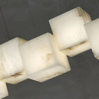 Alabaster Cubic Rectangular Chandelier-chandeliers for dining room,chandeliers for stairways,chandeliers for foyer,chandeliers for bedrooms,chandeliers for kitchen,chandeliers for living room-Manorlights