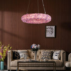 Purple Primary Crystal Round Chandelier 20.5" 28.3" 36.2" 44"