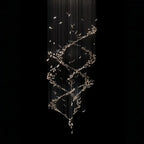Extra Large Luxury Art Double Spiral Creative Crystal Chandelier For High-ceiling Foyer/Hallway/Entryway-Manorlights