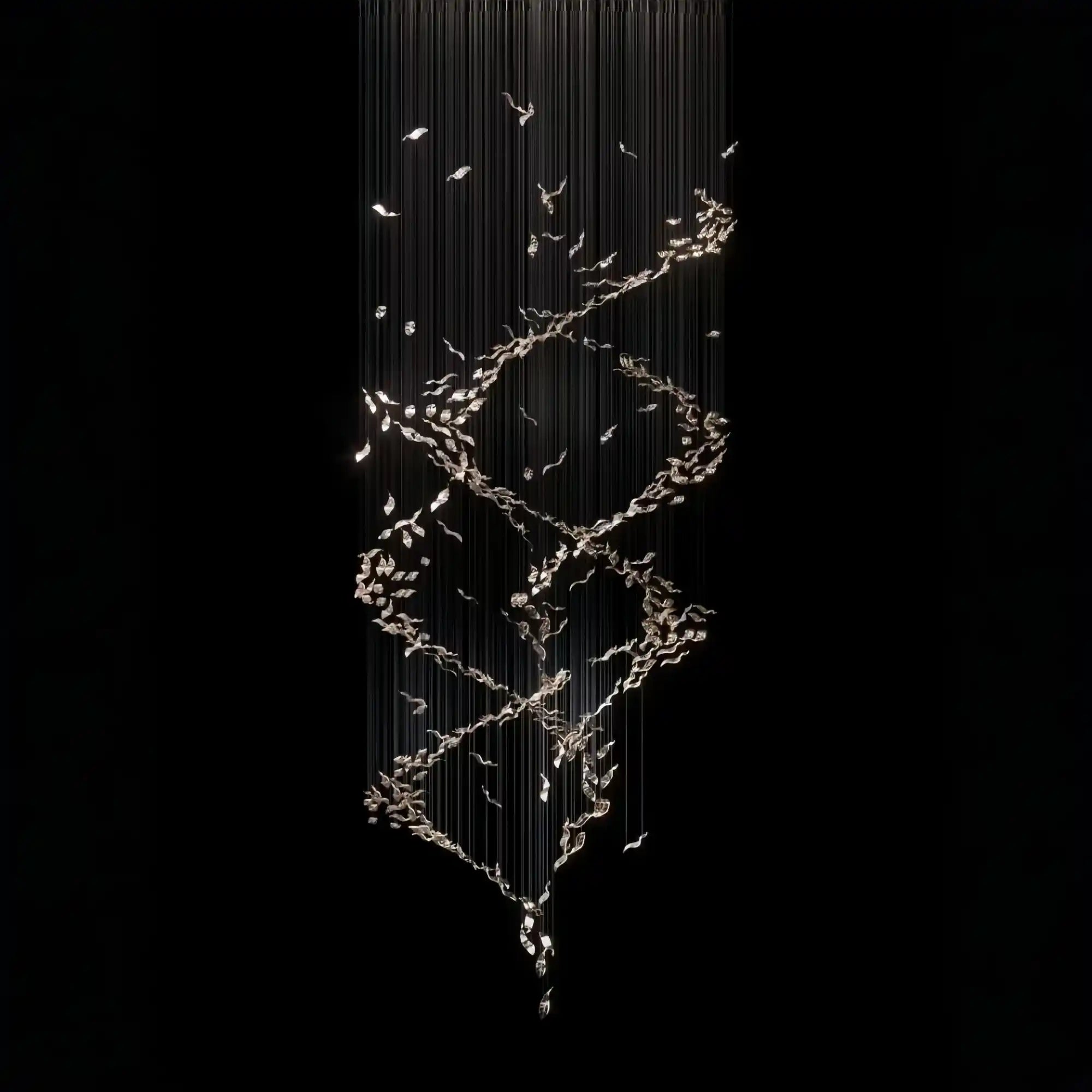 Extra Large Luxury Art Double Spiral Creative Crystal Chandelier For High-ceiling Foyer/Hallway/Entryway-Manorlights
