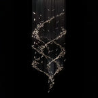 Extra Large Luxury Art Double Spiral Creative Crystal Chandelier For High-ceiling Foyer/Hallway/Entryway-Manorlights