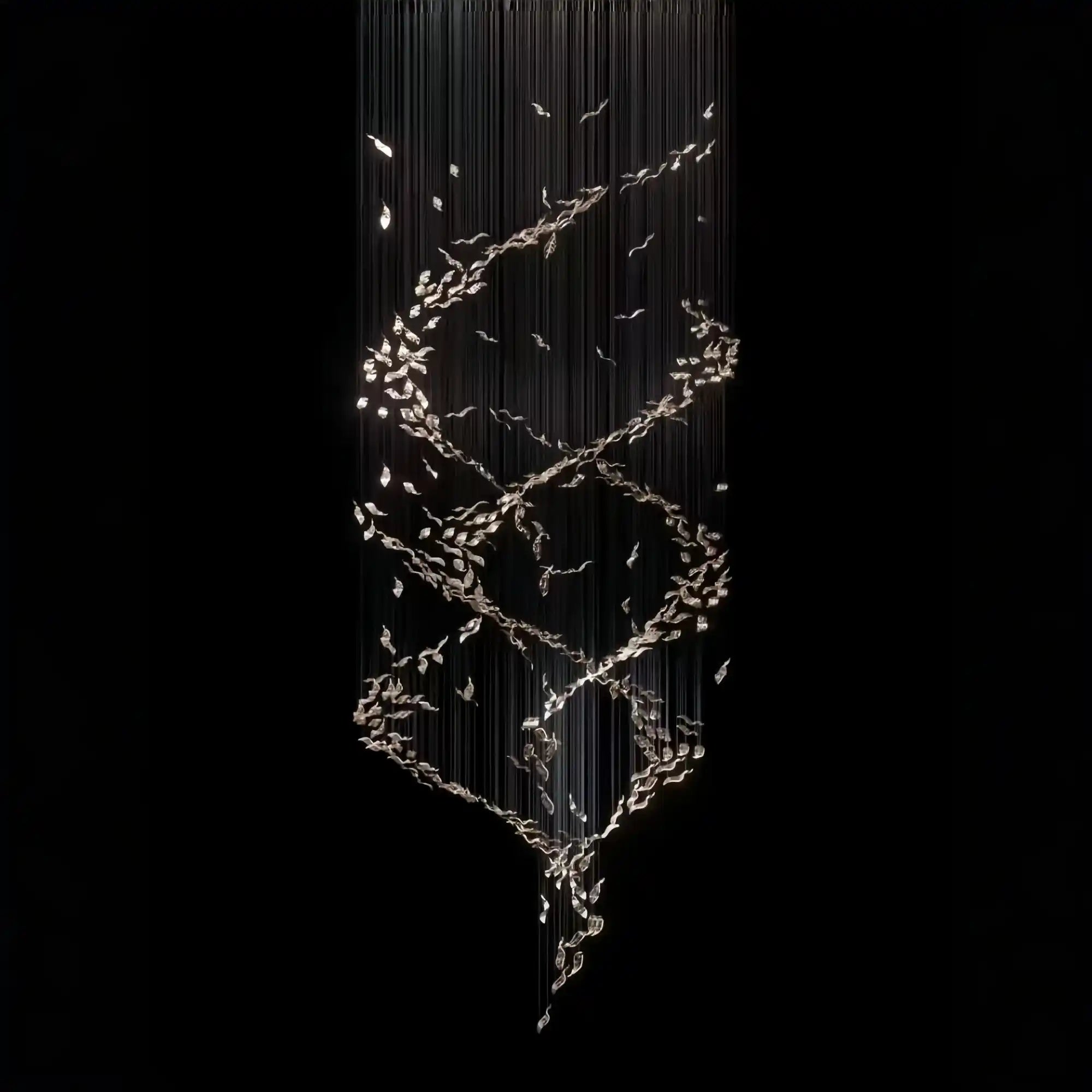 Extra Large Luxury Art Double Spiral Creative Crystal Chandelier For High-ceiling Foyer/Hallway/Entryway-Manorlights