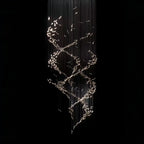 Extra Large Luxury Art Double Spiral Creative Crystal Chandelier For High-ceiling Foyer/Hallway/Entryway-Manorlights