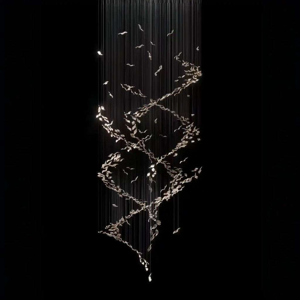 Extra Large Luxury Art Double Spiral Creative Crystal Chandelier For High-ceiling Foyer/Hallway/Entryway-Manorlights