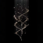 Extra Large Luxury Art Double Spiral Creative Crystal Chandelier For High-ceiling Foyer/Hallway/Entryway-Manorlights