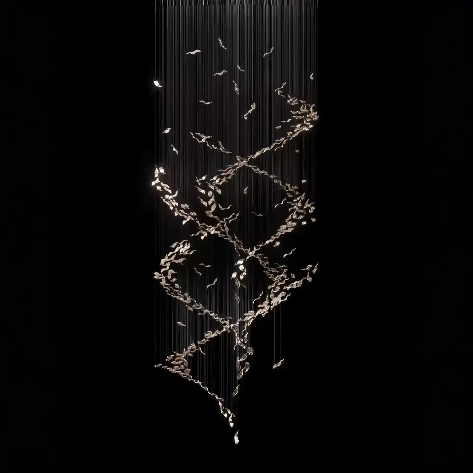 Extra Large Luxury Art Double Spiral Creative Crystal Chandelier For High-ceiling Foyer/Hallway/Entryway-Manorlights