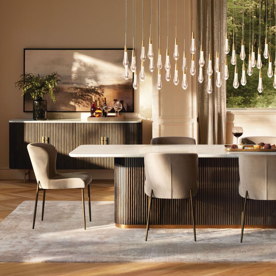 Raindrop Linear Chandelier-Chandelier-Manorlights
