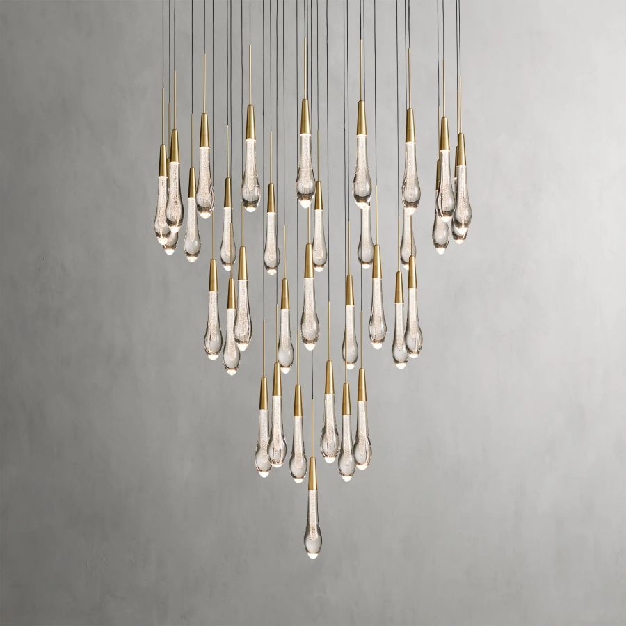 Raindrop Round Chandelier-Chandelier-Manorlights