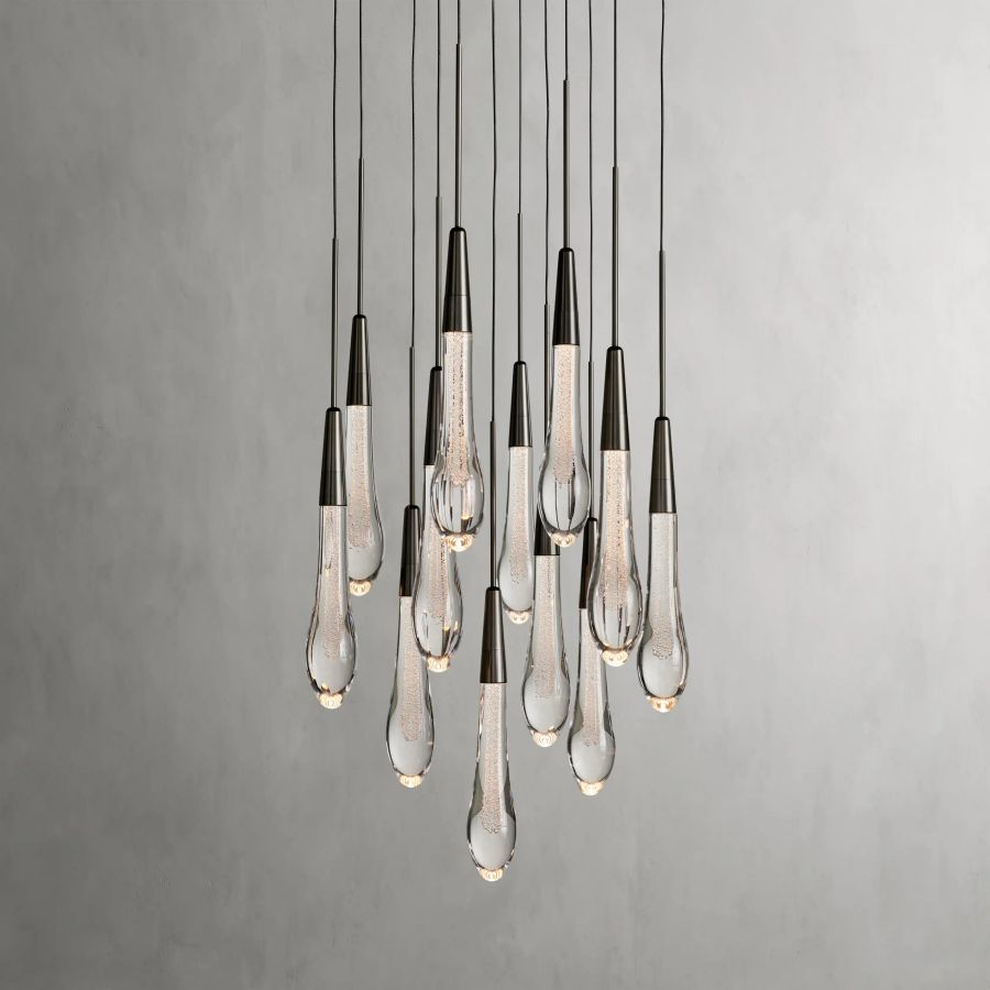 Raindrop Round Chandelier-Chandelier-Manorlights