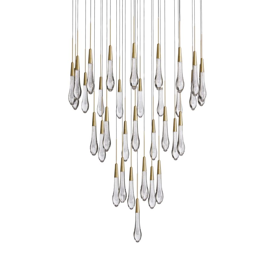 Raindrop Round Chandelier-Chandelier-Manorlights