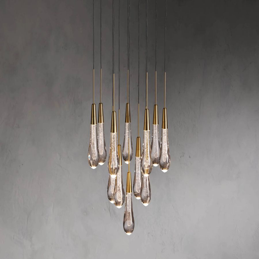 Raindrop Round Chandelier-Chandelier-Manorlights