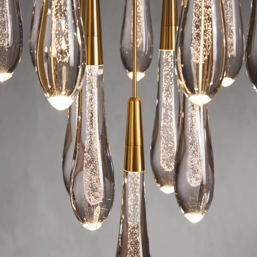 Raindrop Round Chandelier-Chandelier-Manorlights