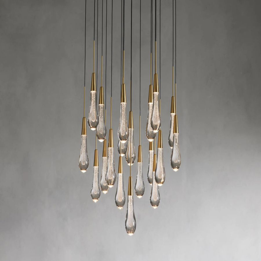Raindrop Round Chandelier-Chandelier-Manorlights
