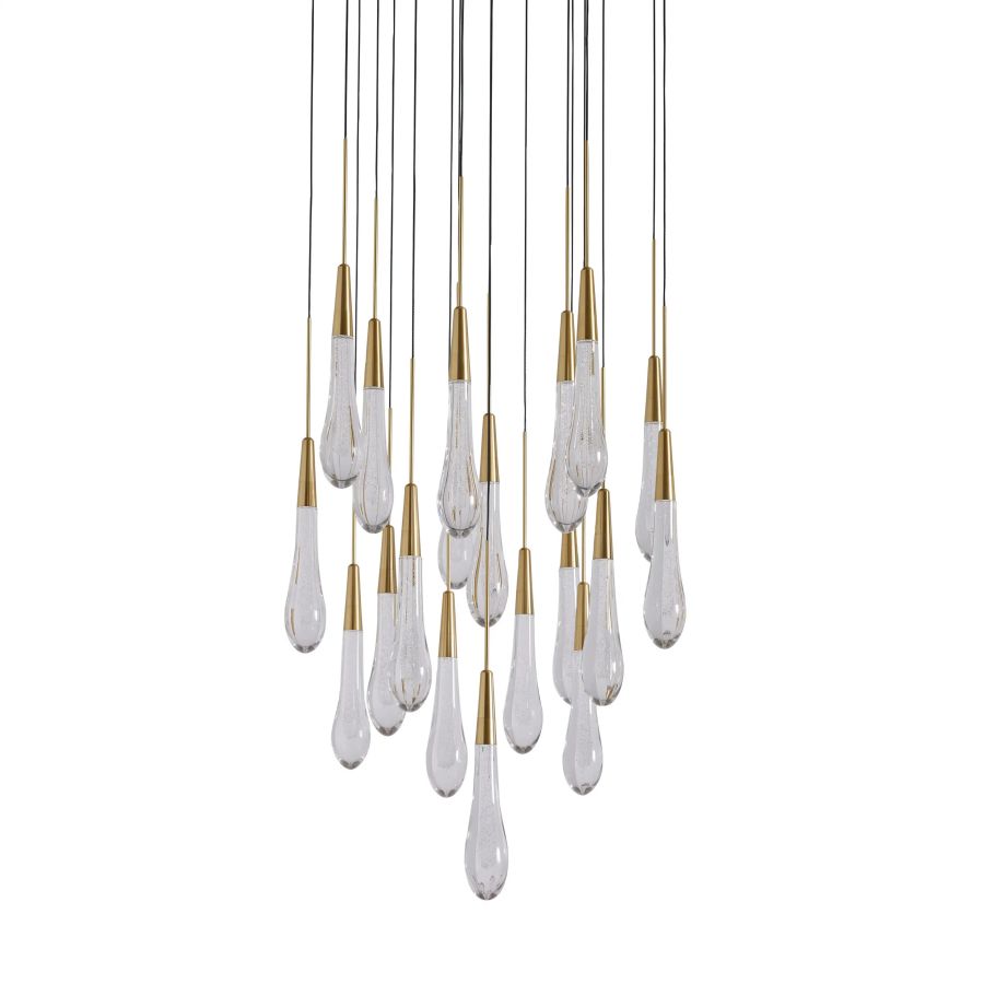 Raindrop Round Chandelier-Chandelier-Manorlights