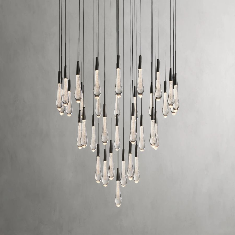 Raindrop Round Chandelier-Chandelier-Manorlights