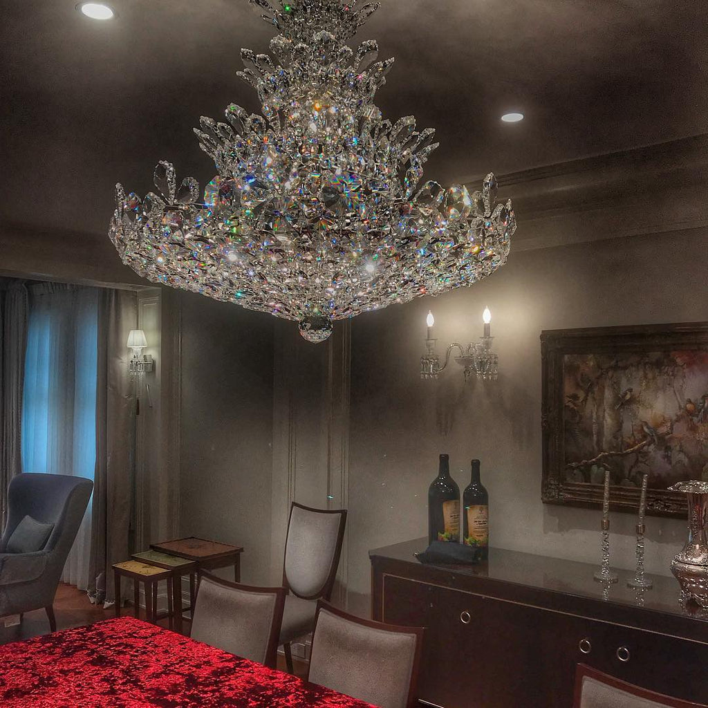 Luxury Empire Floral Crystal Chandelier-Manorlights