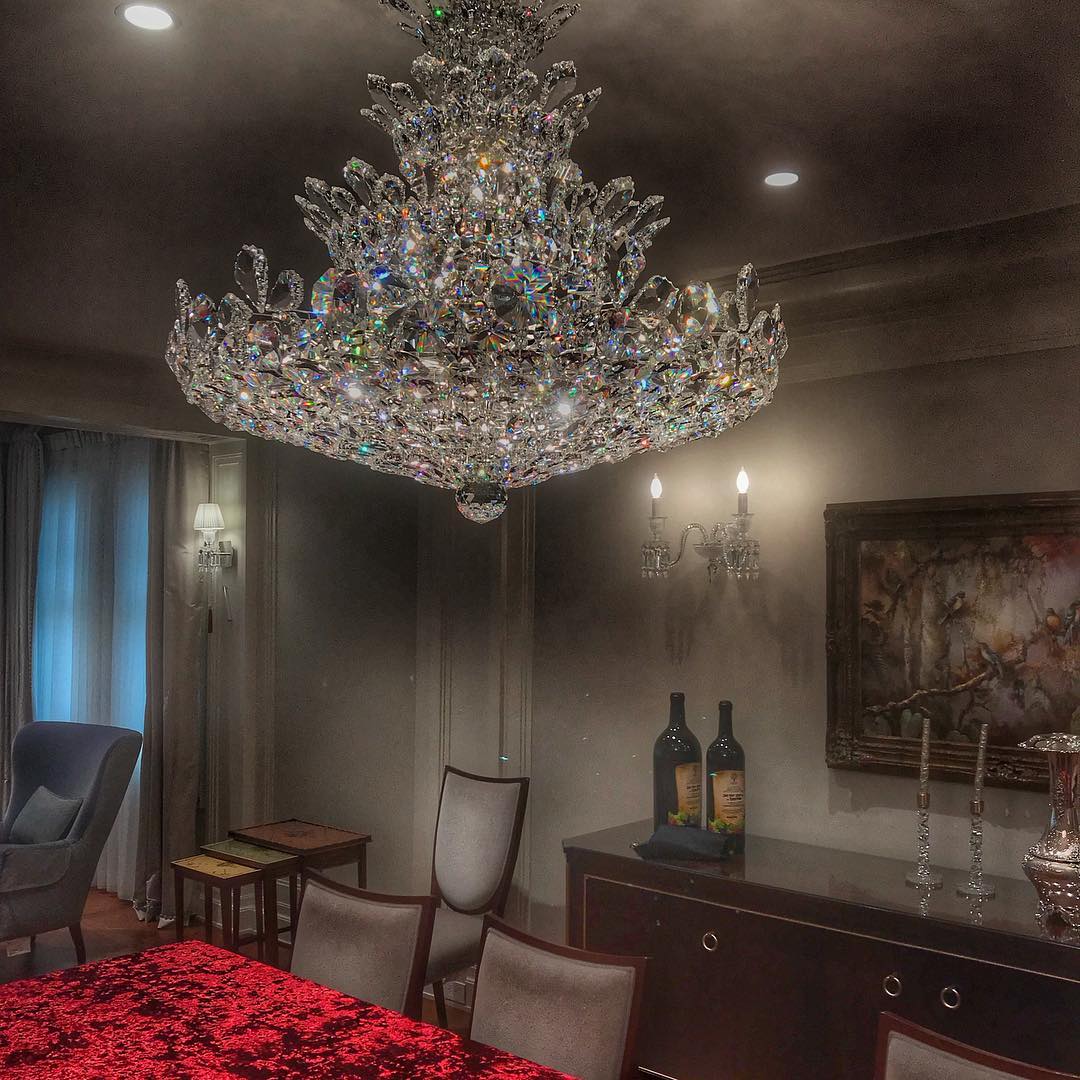 Luxury Empire Floral Crystal Chandelier-Manorlights