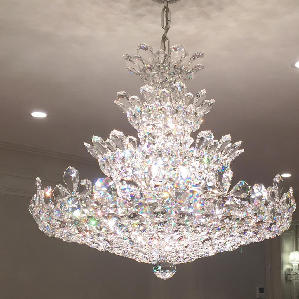 Luxury Empire Floral Crystal Chandelier-Manorlights