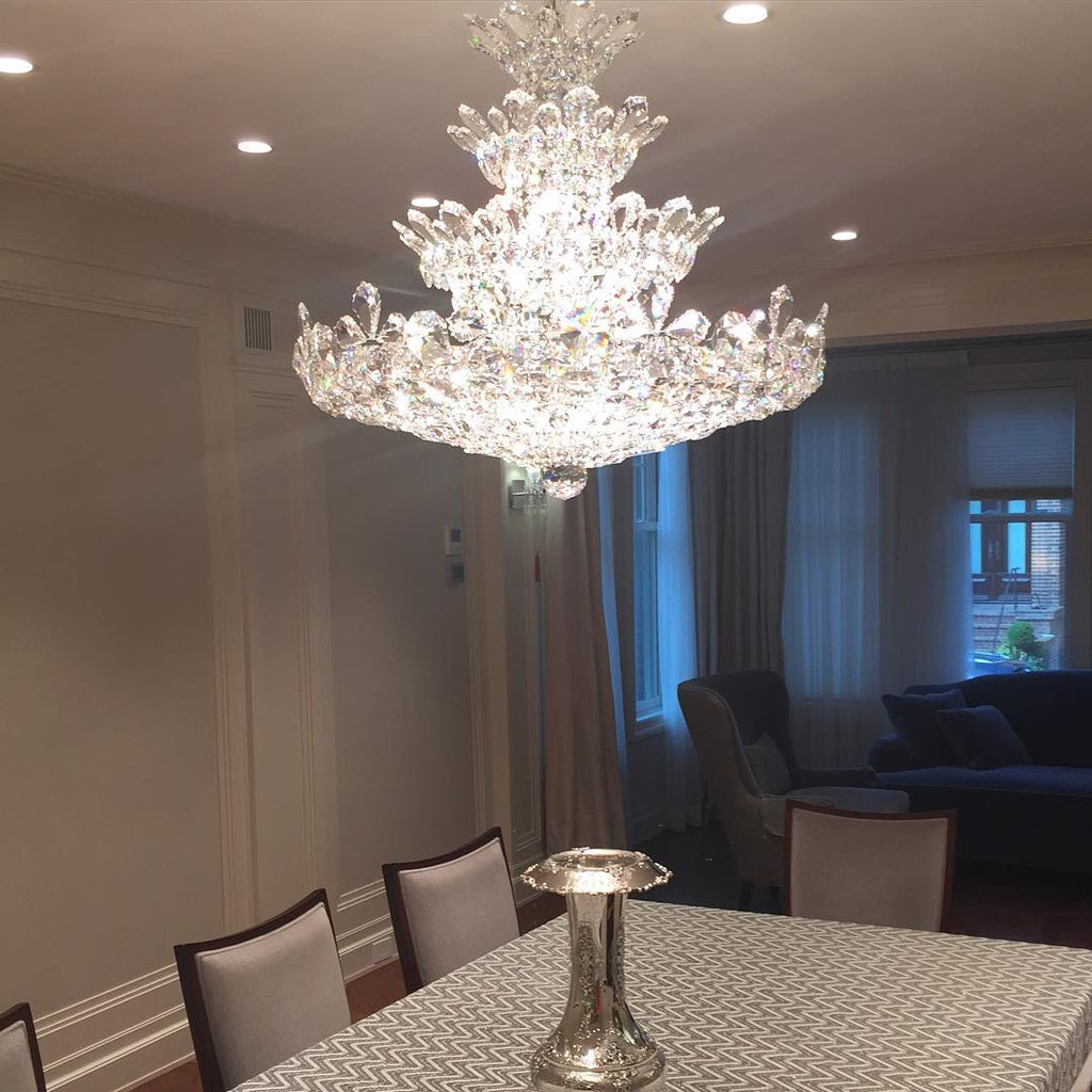 Luxury Empire Floral Crystal Chandelier-Manorlights