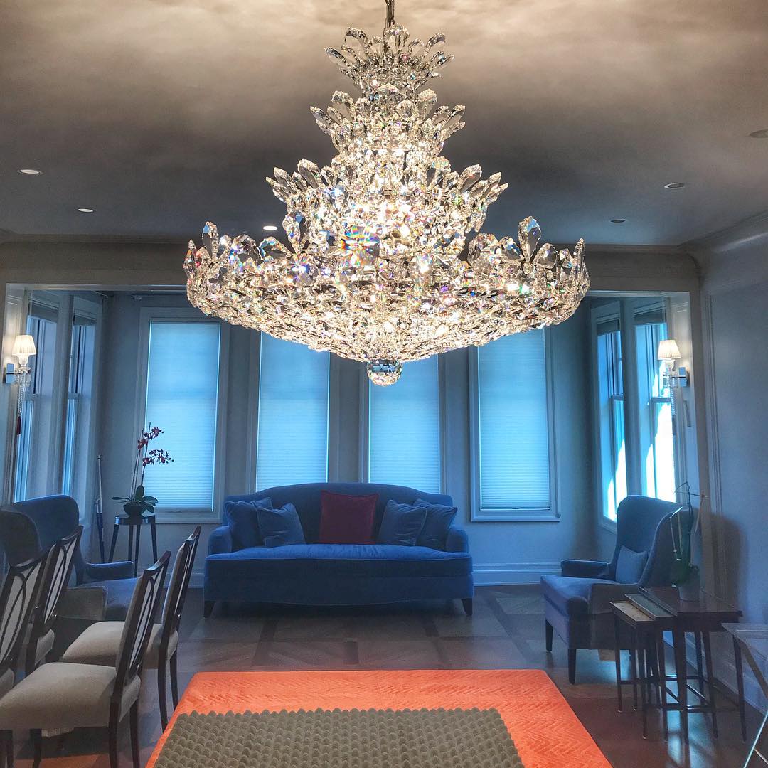 Luxury Empire Floral Crystal Chandelier-Manorlights